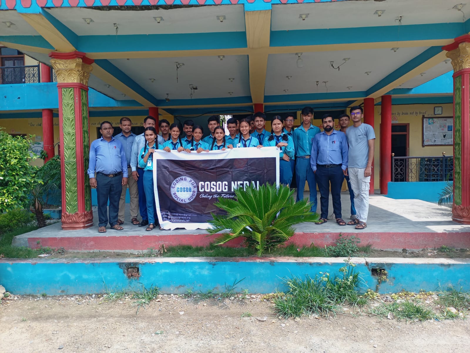 Computer Science Club members at Annapurna Vidhya Mandir, Kapilvastu by Aashish Panthi Cosog Nepal