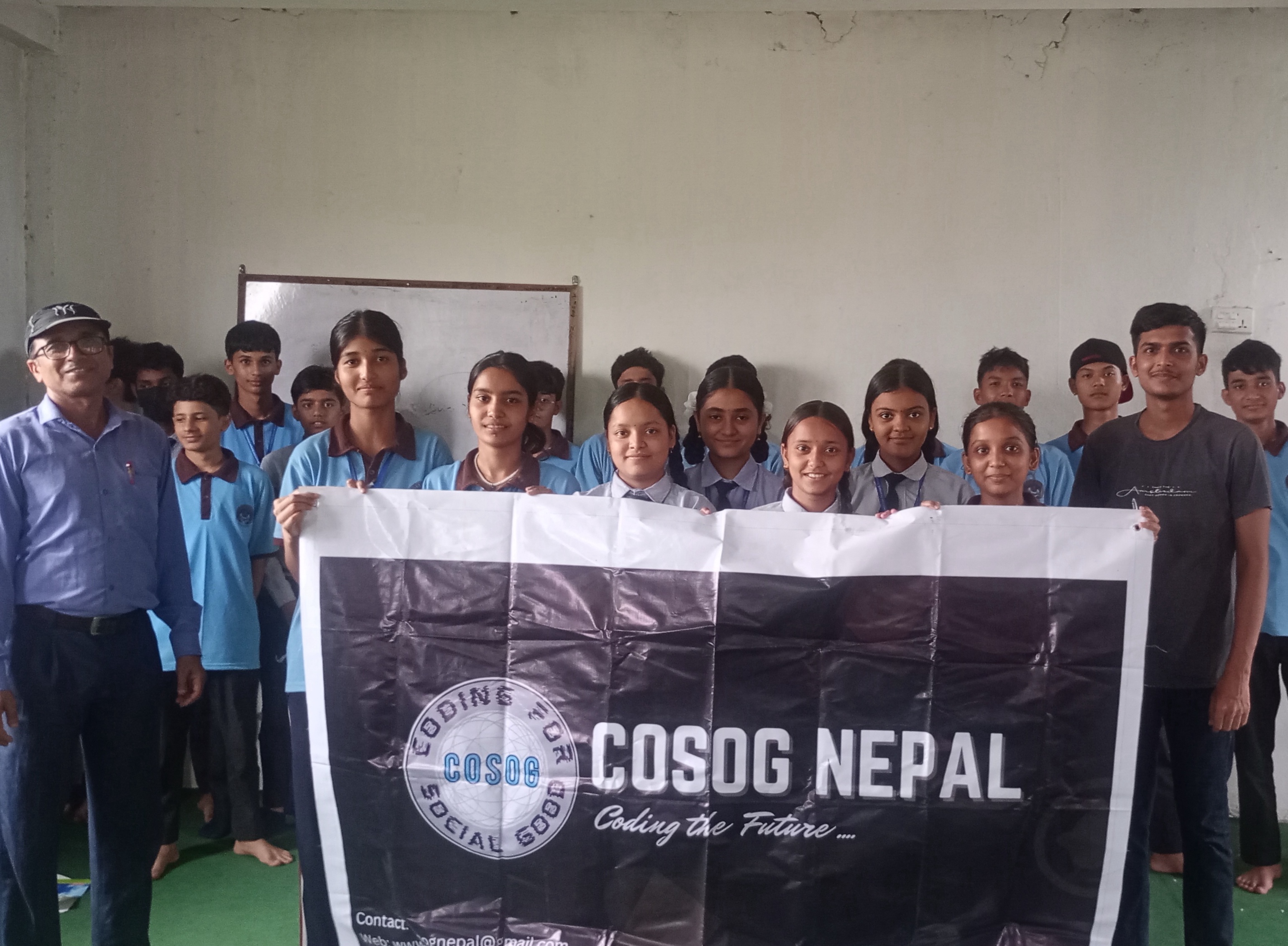 CS Club members at Kapilvastu Gyanjyoti School by Aashish Panthi Cosog Nepal