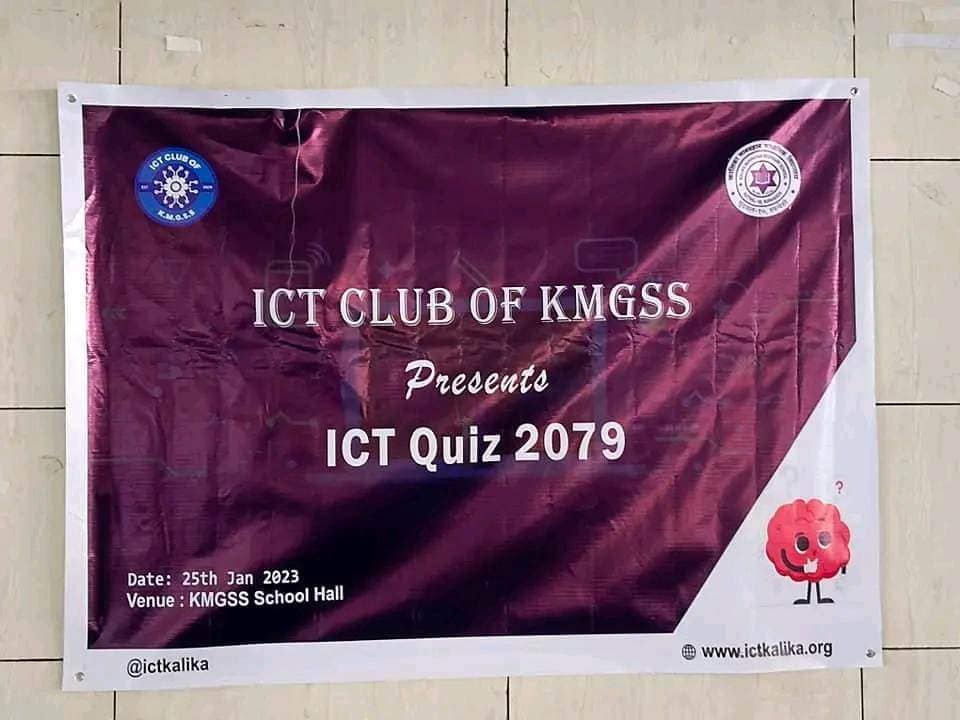 Organized District level ICT Quiz Competition at Kalika Manavgyan Secondary School by Aashish Panthi